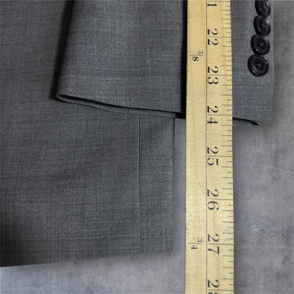 BROOKS BROTHERS Mens Blazer 40R Sport Coat Gray Wool Suit Jacket Fitzgerald fit